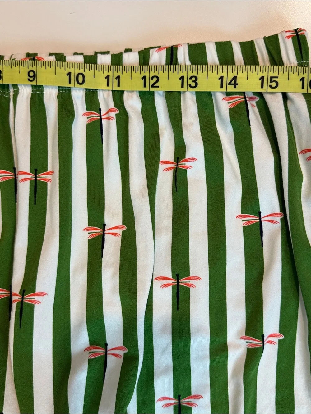 kate spade Green and White Striped Pajama Set Sz XL